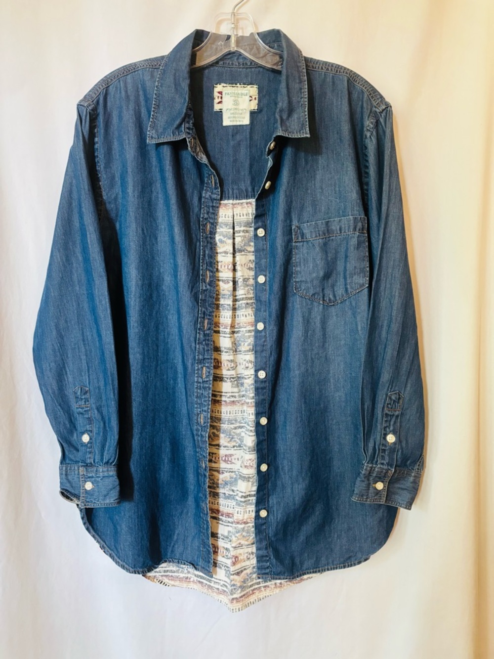 Panhandle Denim Aztec Western Shirt
